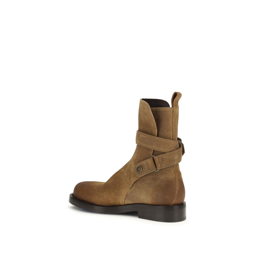 Burberry Brown Calf Leather Bos Taurus Lace-Up Women's Boots