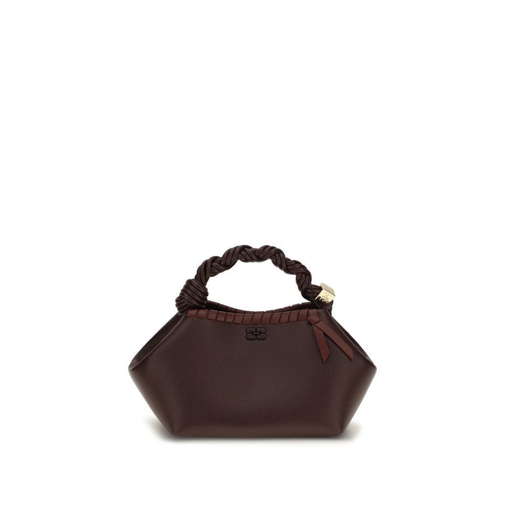 Ganni Brown Recycled Leather Shoulder Women's Bag