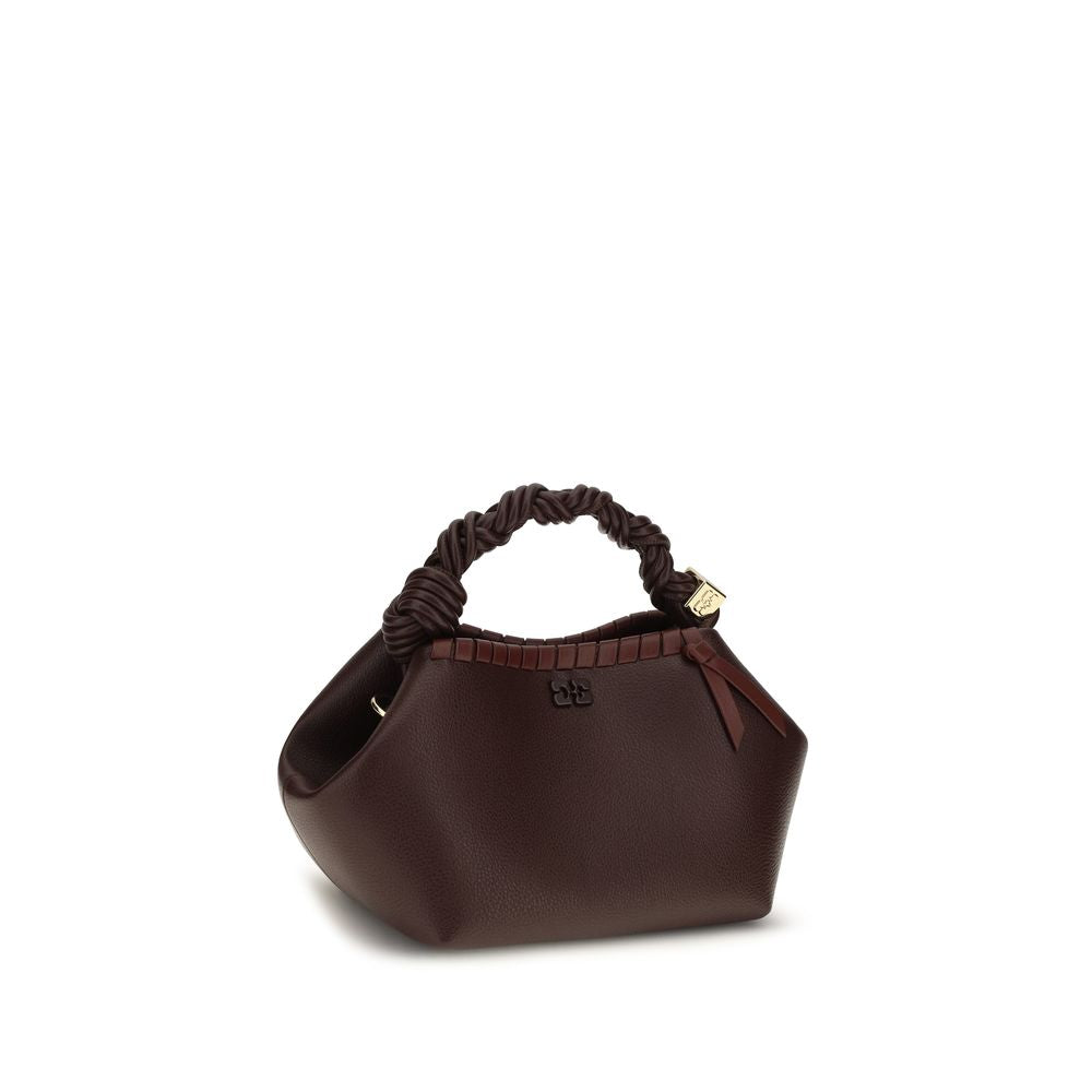 Ganni Brown Recycled Leather Shoulder Women's Bag
