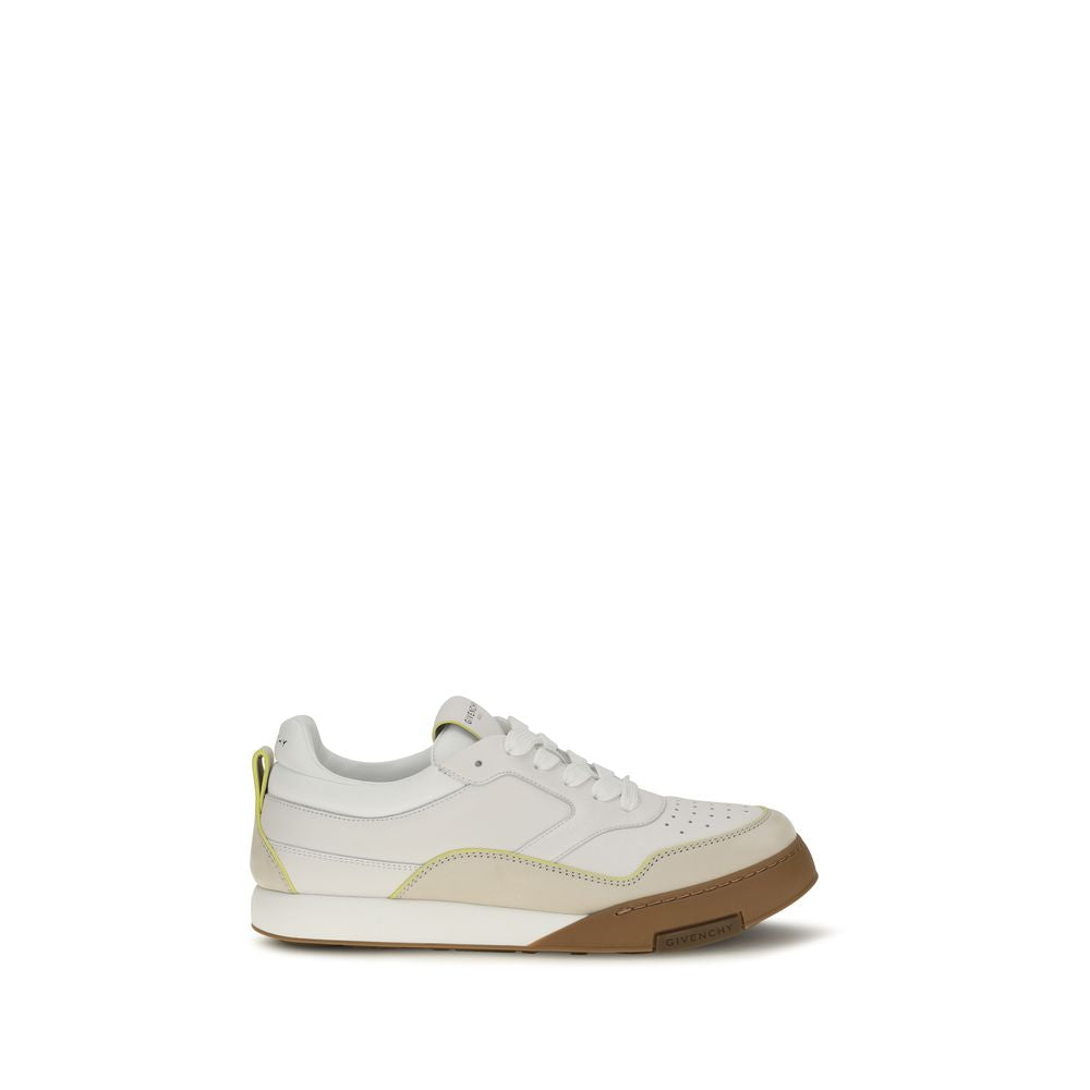 Givenchy White Calf Leather Bos Taurus Low Top Men's Sneakers