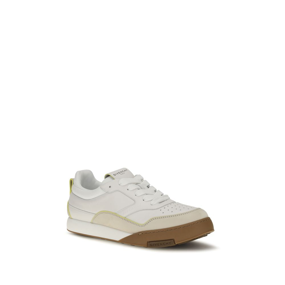 Givenchy White Calf Leather Bos Taurus Low Top Men's Sneakers
