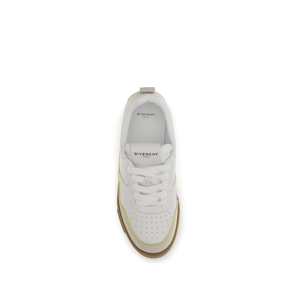 Givenchy White Calf Leather Bos Taurus Low Top Men's Sneakers