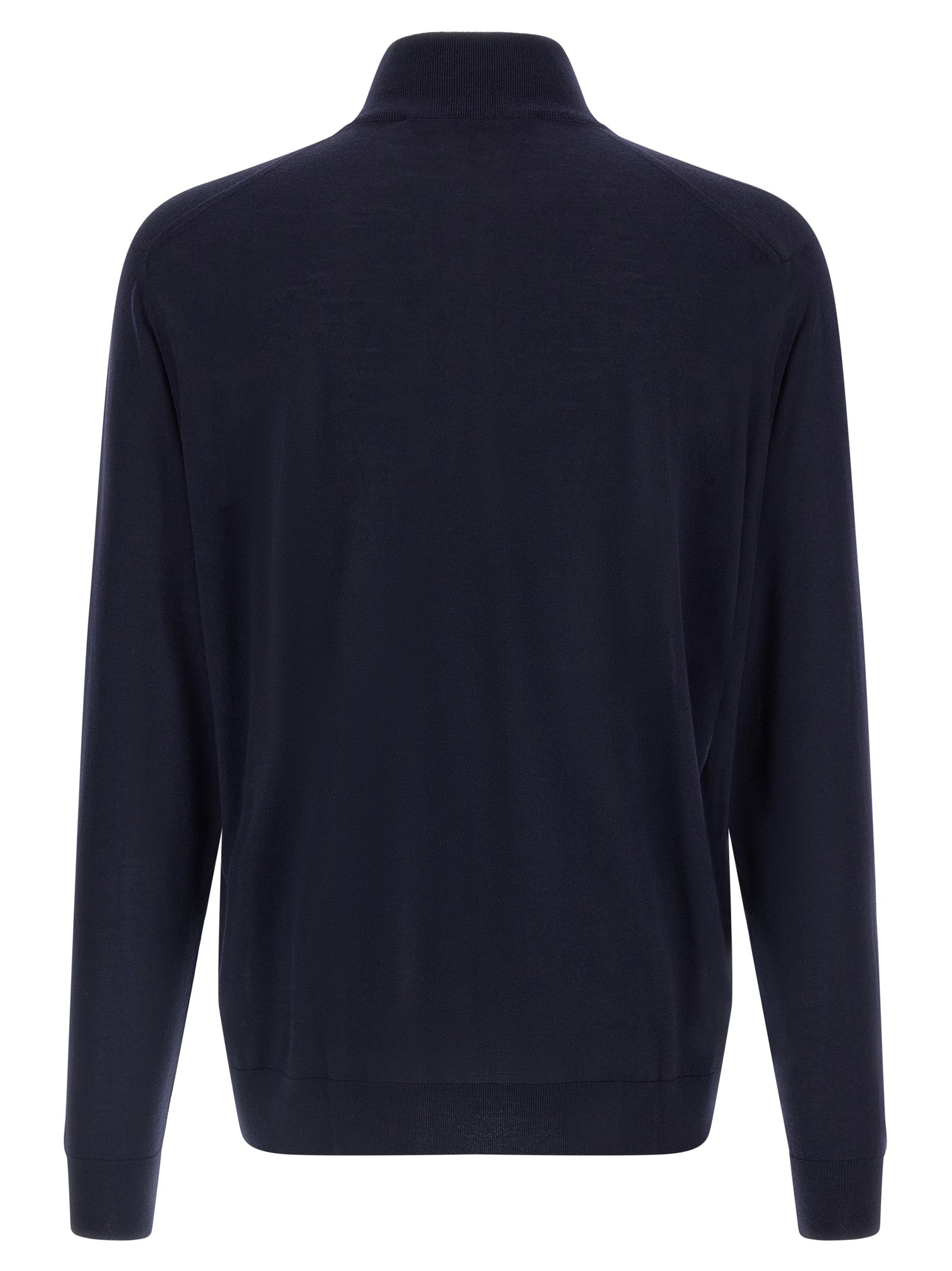 Kiton Blue Wool Men's Cardigan