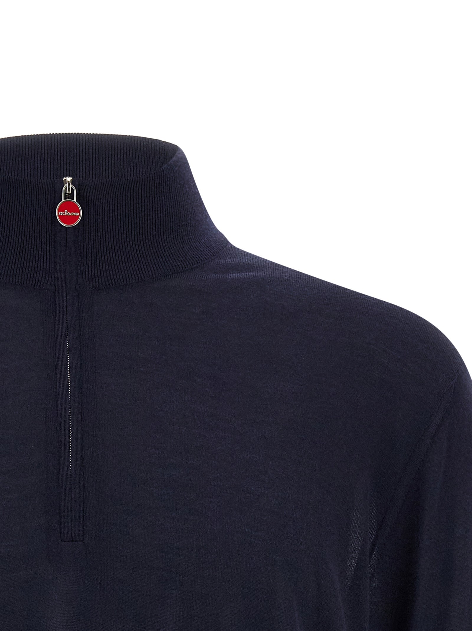 Kiton Blue Wool Men's Cardigan