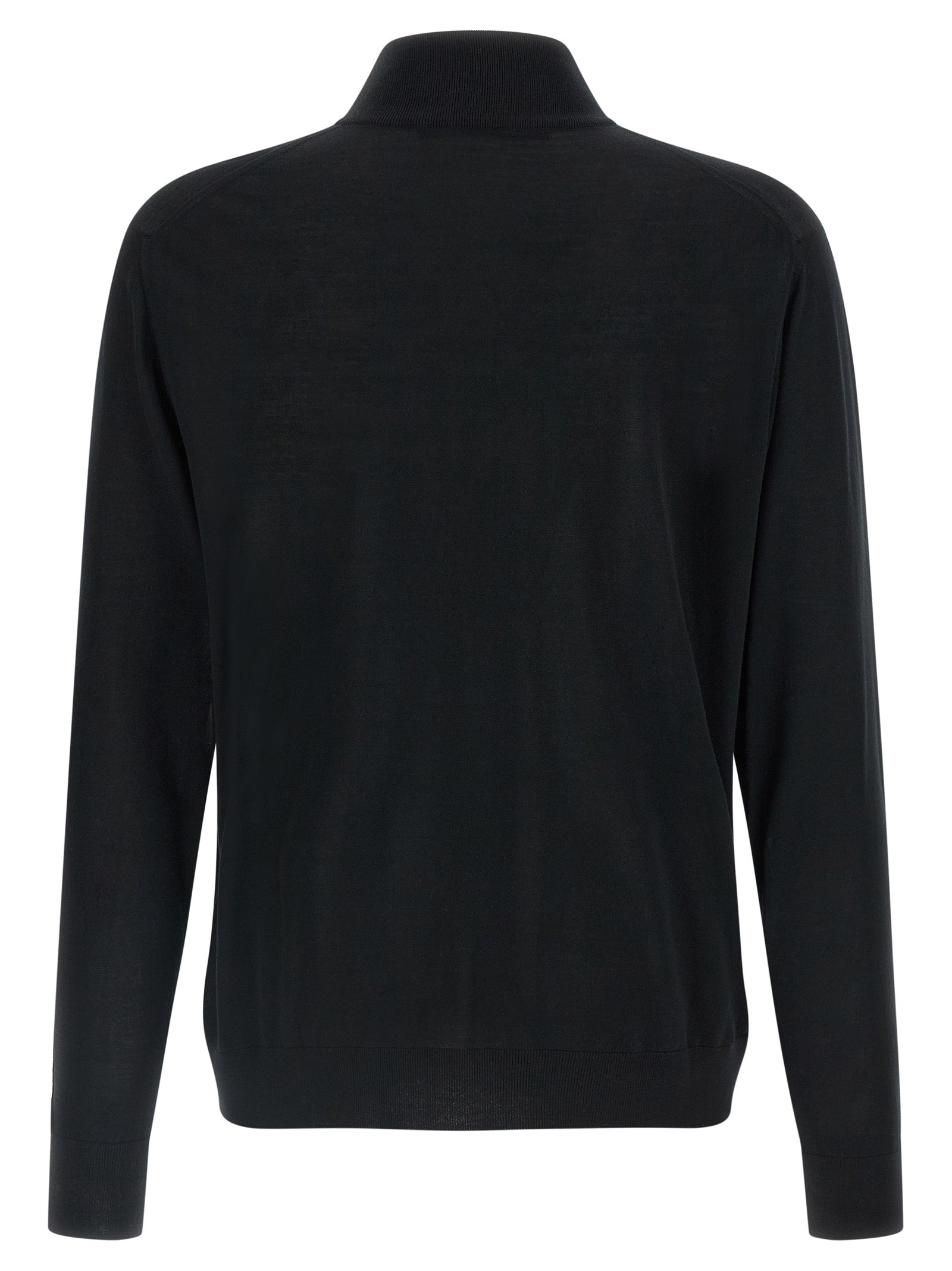 Kiton Black Wool Men's Cardigan