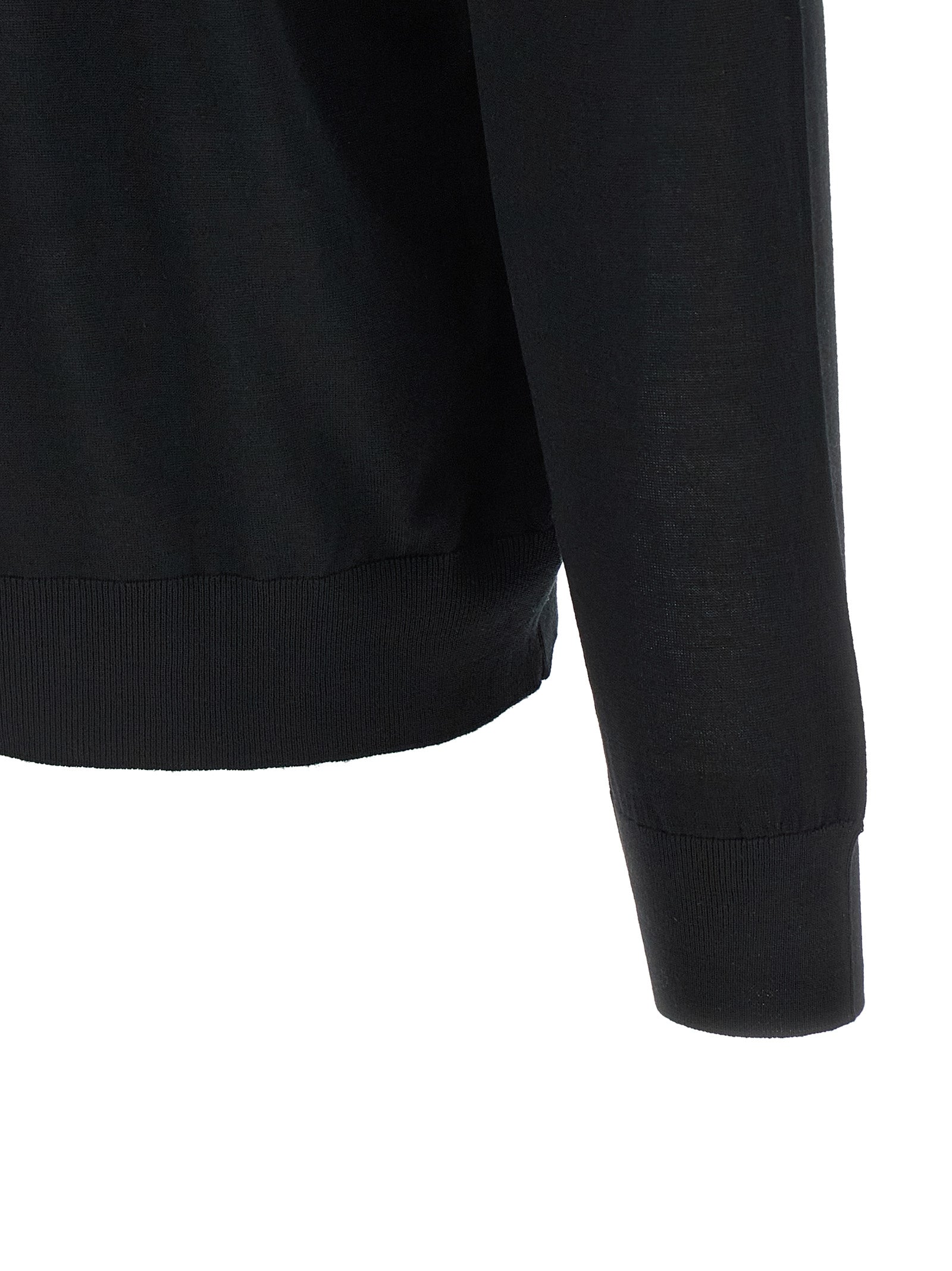 Kiton Black Wool Men's Cardigan