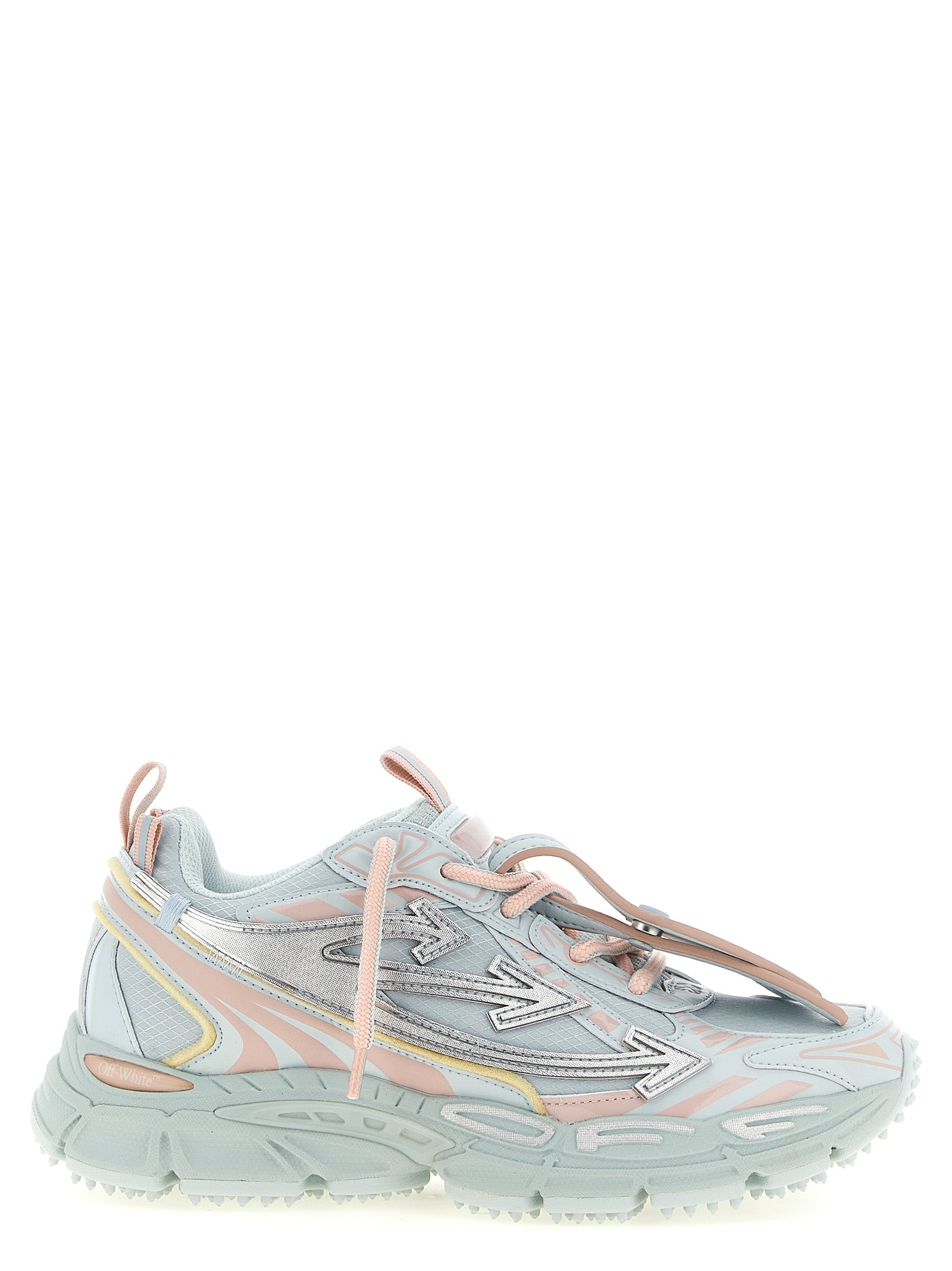 Off-White Blue Polyethylene Athletic Women's Sneakers