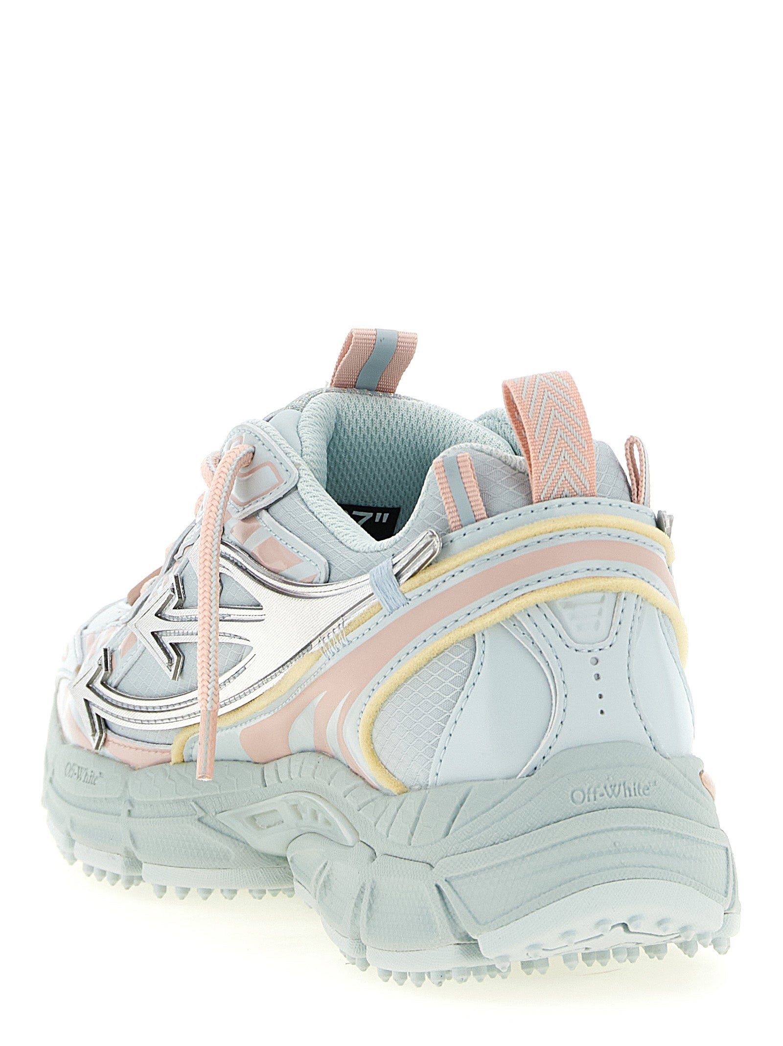 Off-White Blue Polyethylene Athletic Women's Sneakers