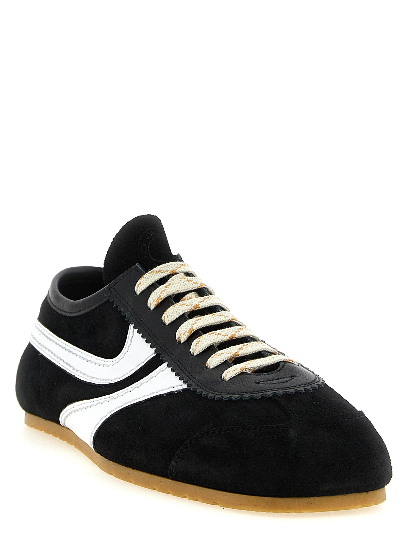 Dries Van Noten Bicolor Calfskin Athletic Men's Sneakers