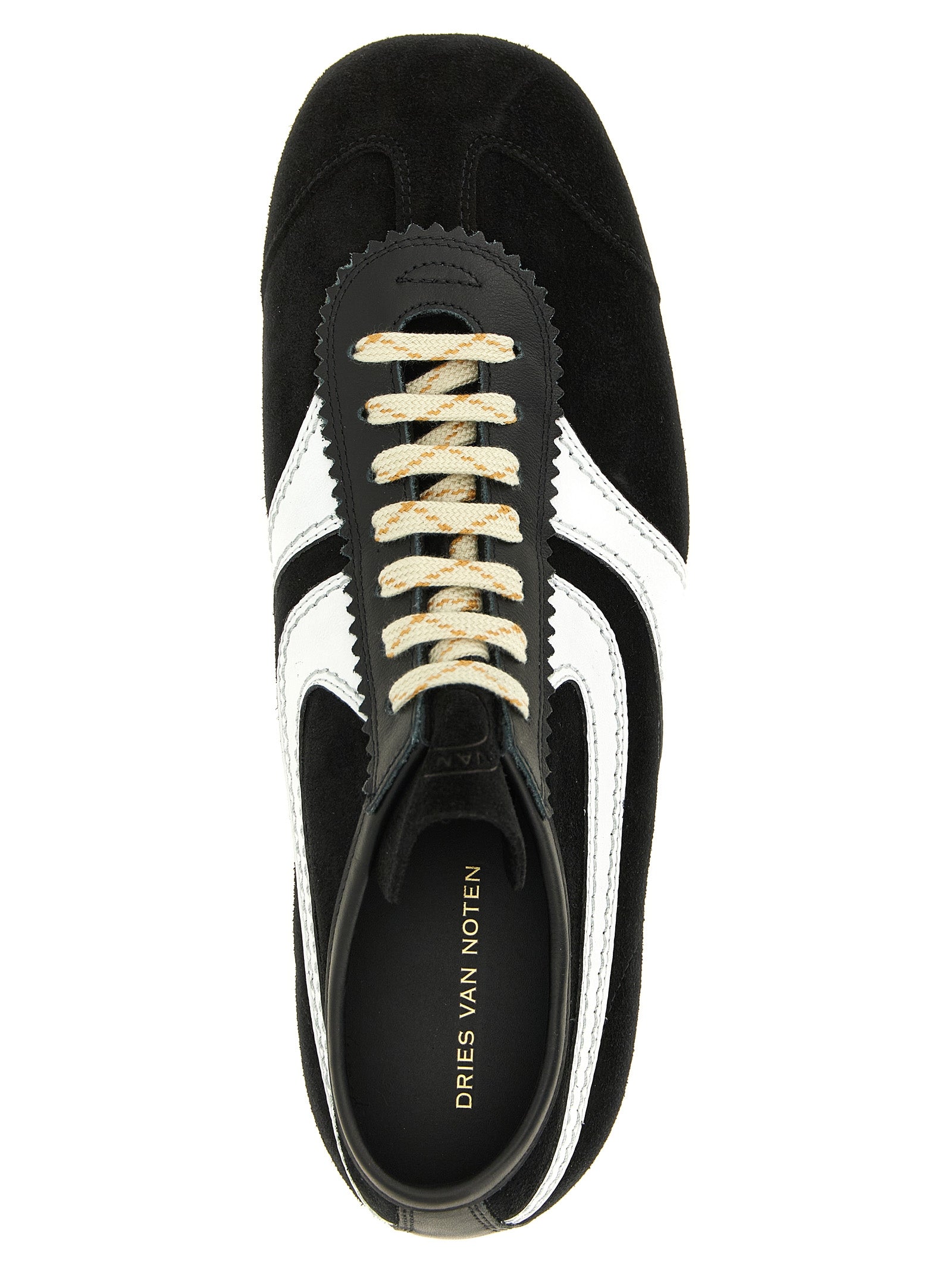 Dries Van Noten Bicolor Calfskin Athletic Men's Sneakers