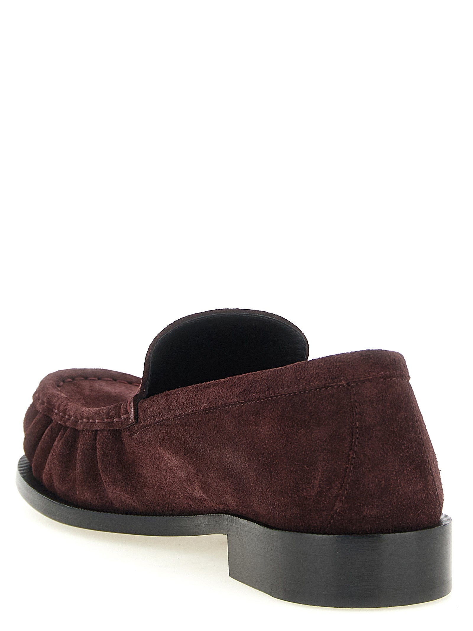Dries Van Noten Bordeaux Calfskin Slip-On Men's Loafers