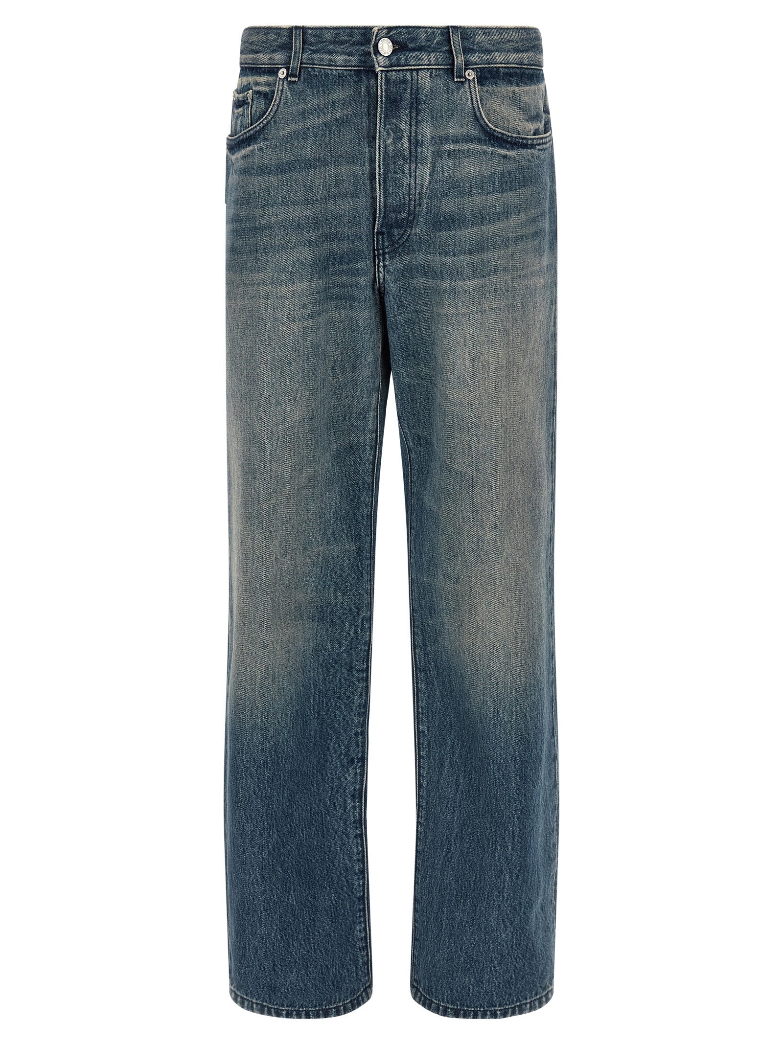 Dries Van Noten Blue Cotton Relaxed Fit Men's Jeans