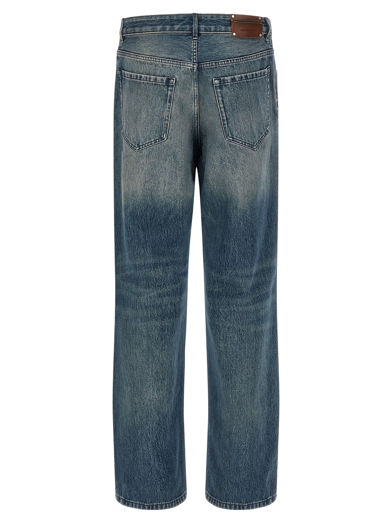 Dries Van Noten Blue Cotton Relaxed Fit Men's Jeans