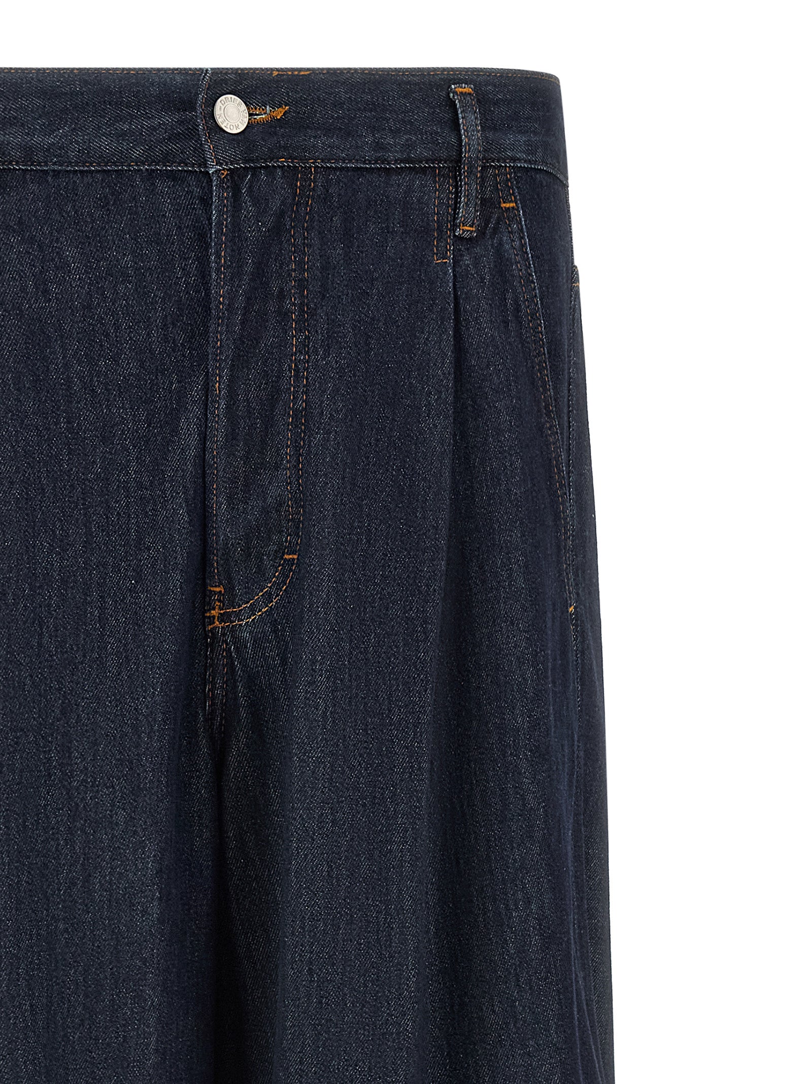 Dries Van Noten Blue Cotton Jeans Men's Denim