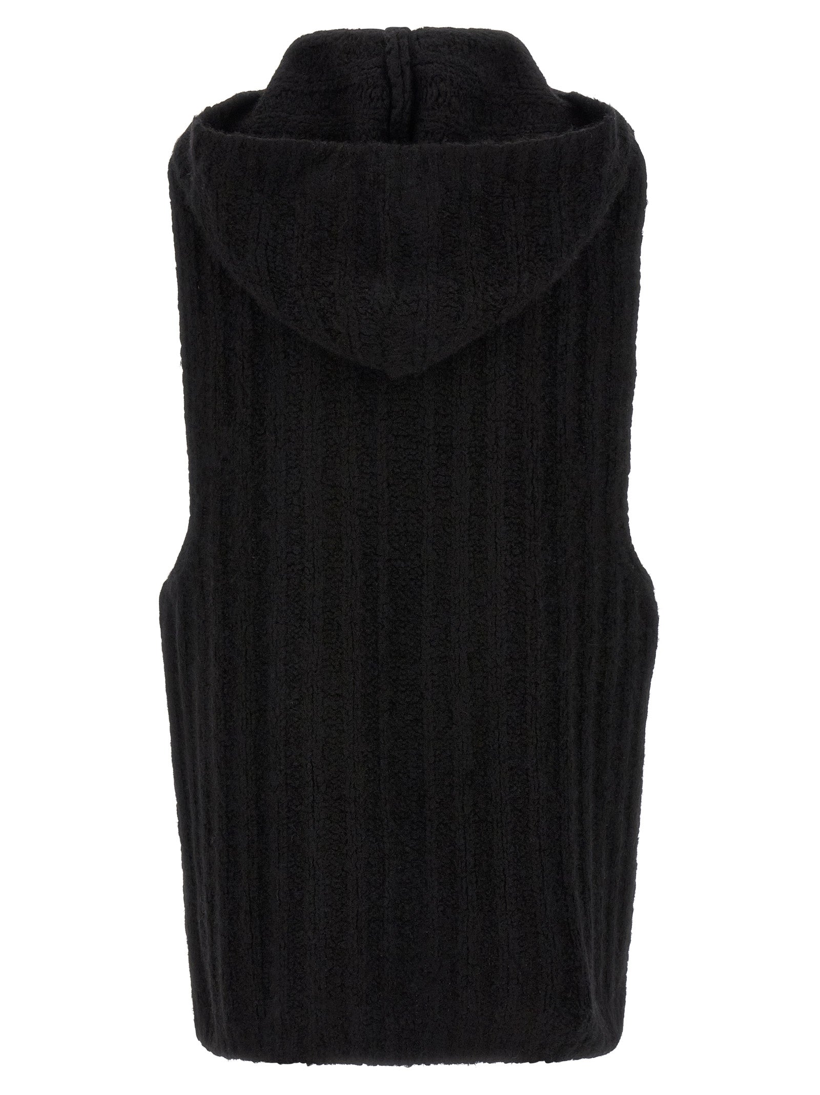 Rick Owens Black Cashmere Sleeveles Men's Sweater