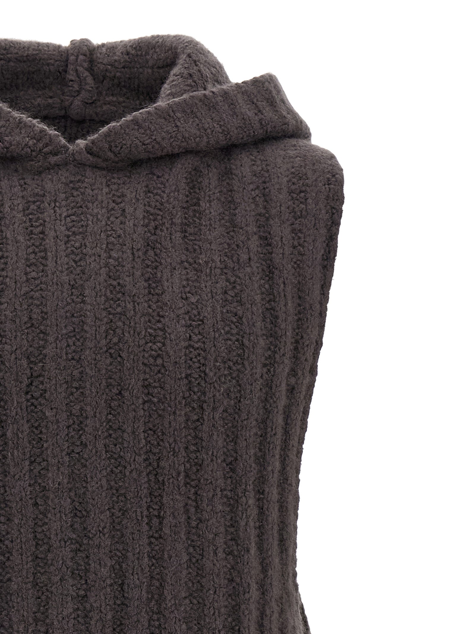 Rick Owens Gray Cashmere Sleeveles Men's Sweater
