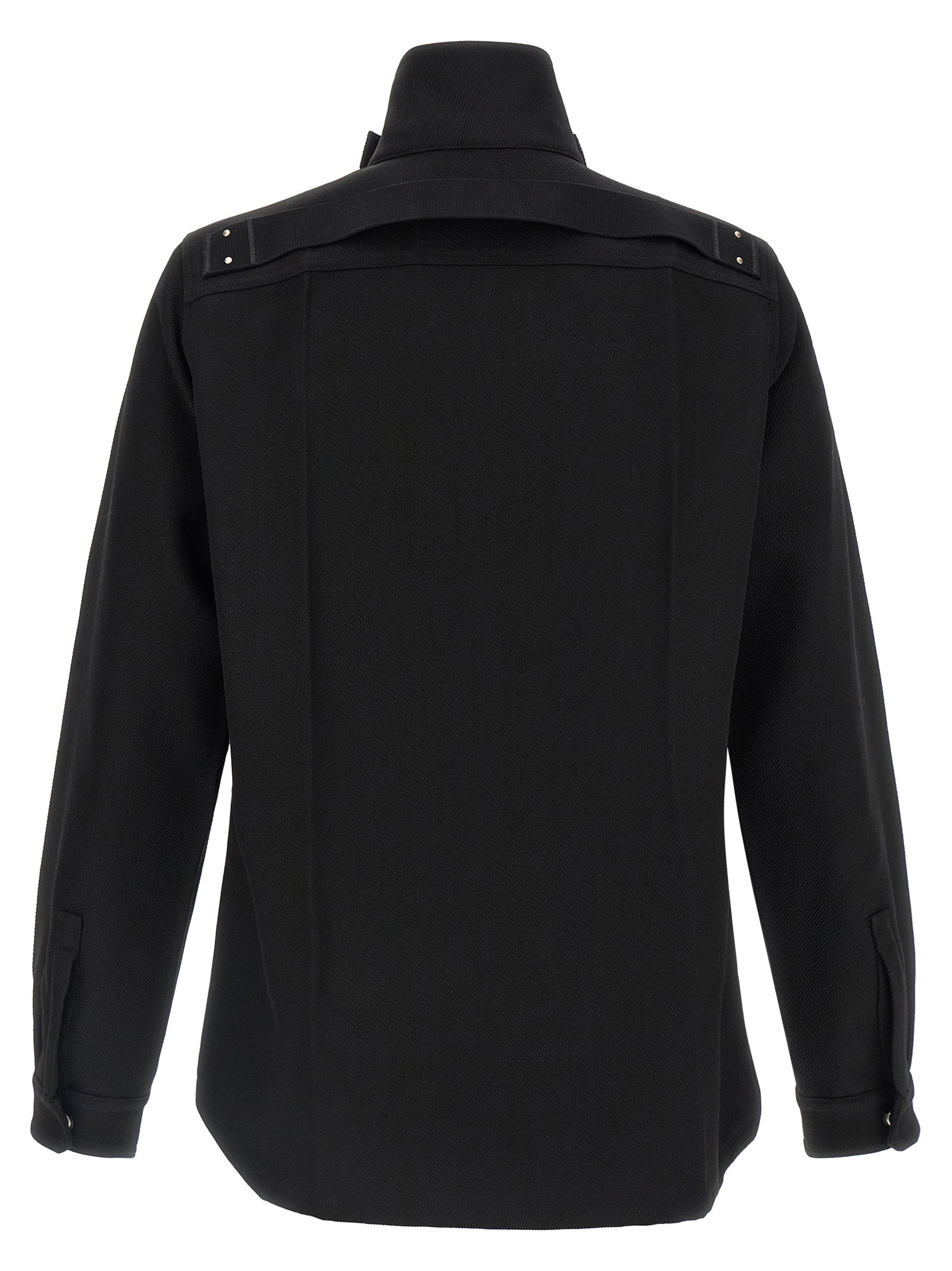 Rick Owens Black Cotton Full-Length Men's Jacket