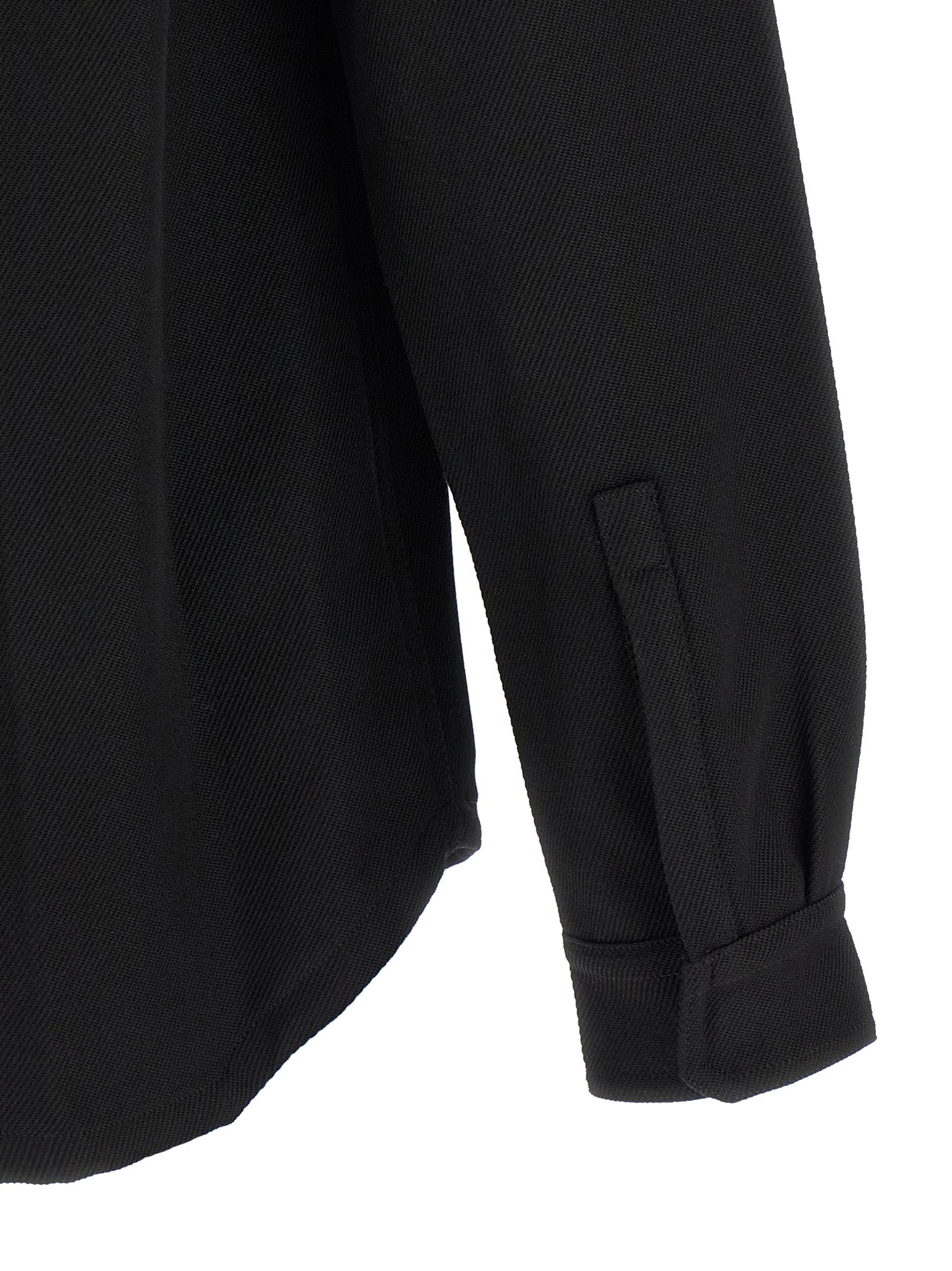 Rick Owens Black Cotton Full-Length Men's Jacket