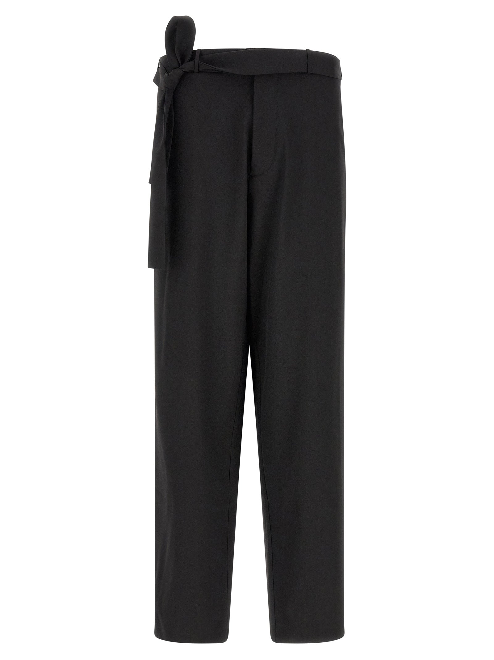 Kiko Kostadinov Black Virgin Wool Dress Men's Pants