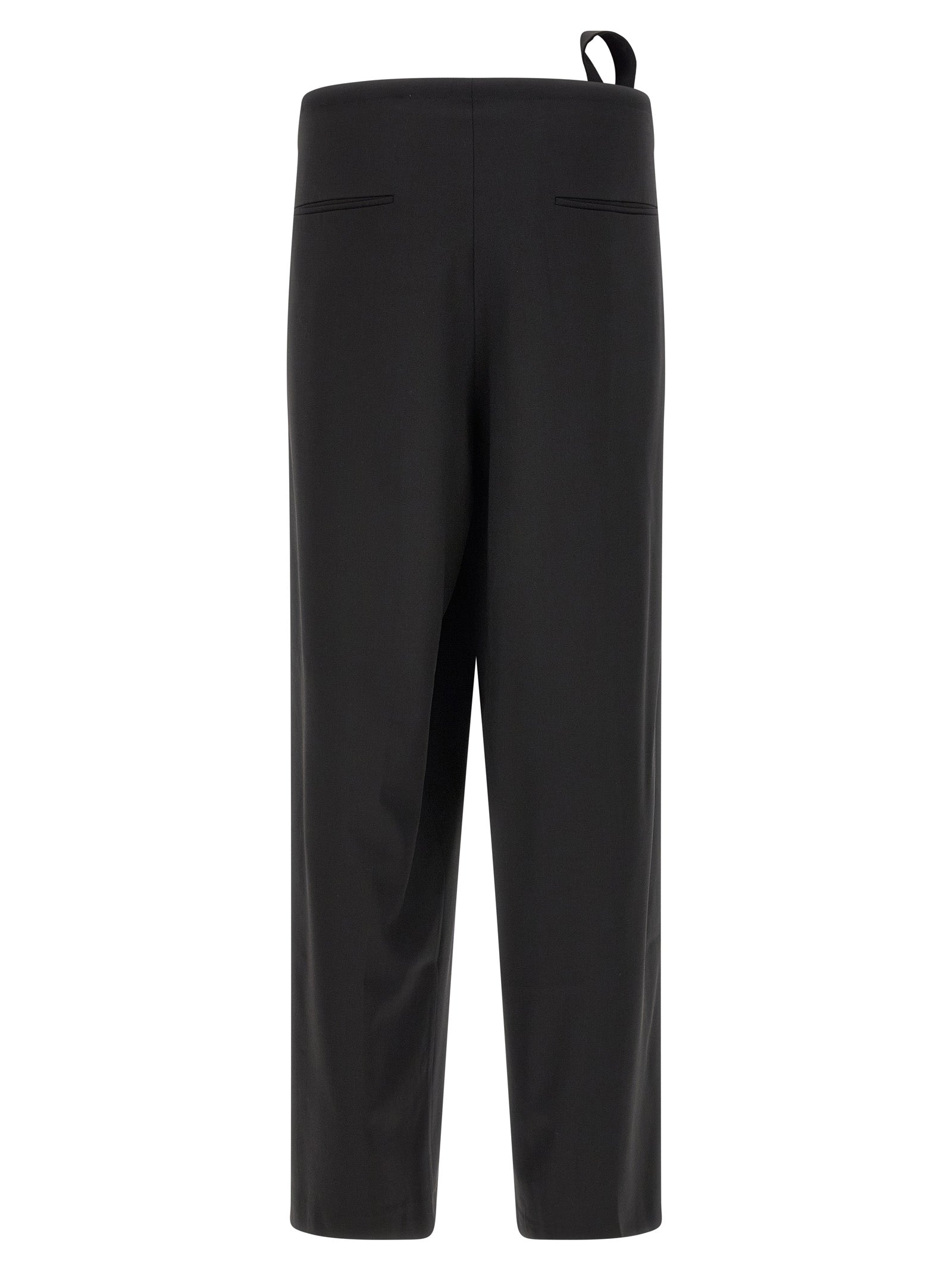 Kiko Kostadinov Black Virgin Wool Dress Men's Pants