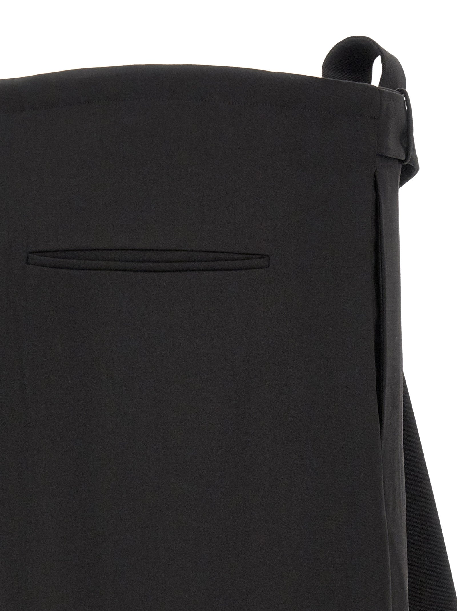 Kiko Kostadinov Black Virgin Wool Dress Men's Pants