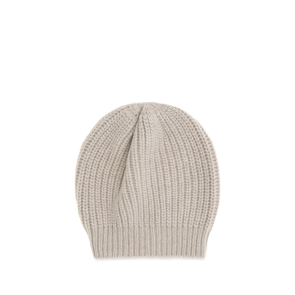 Brunello Cucinelli Beige Silk Women's Beanie