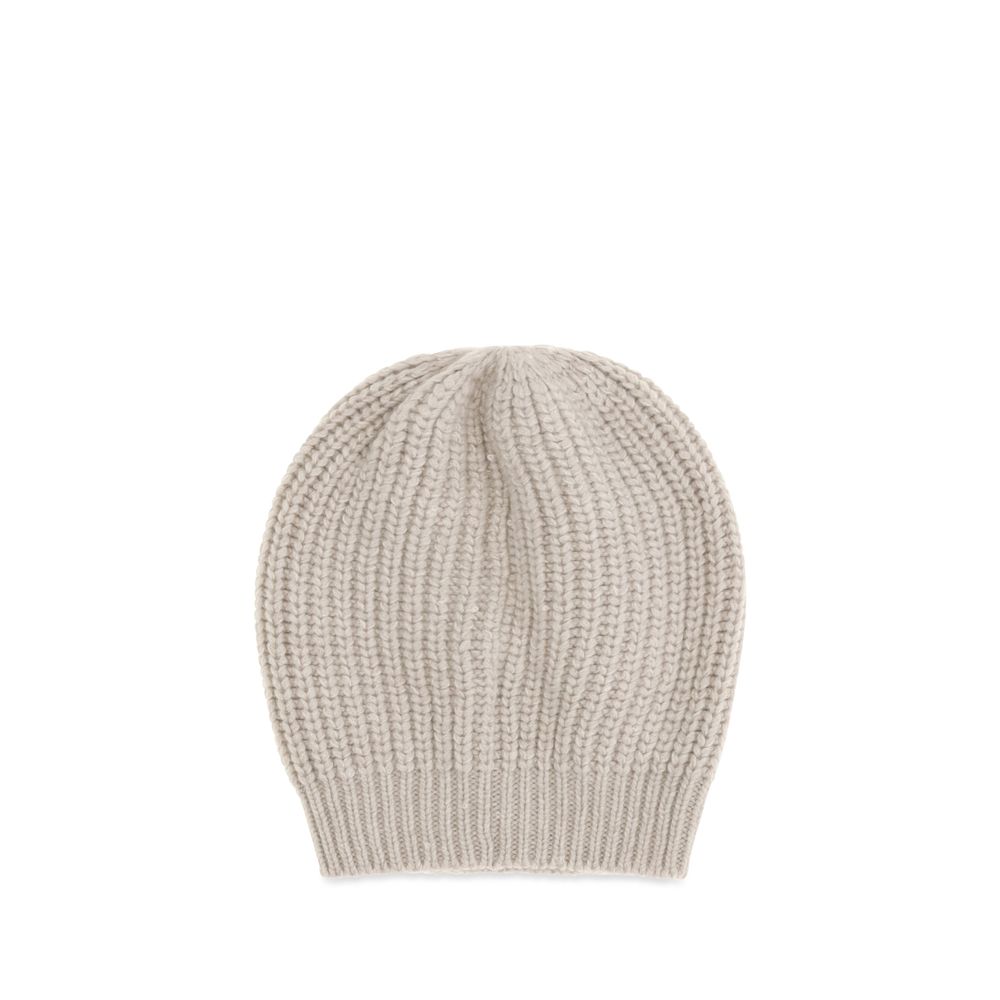 Brunello Cucinelli Beige Silk Women's Beanie
