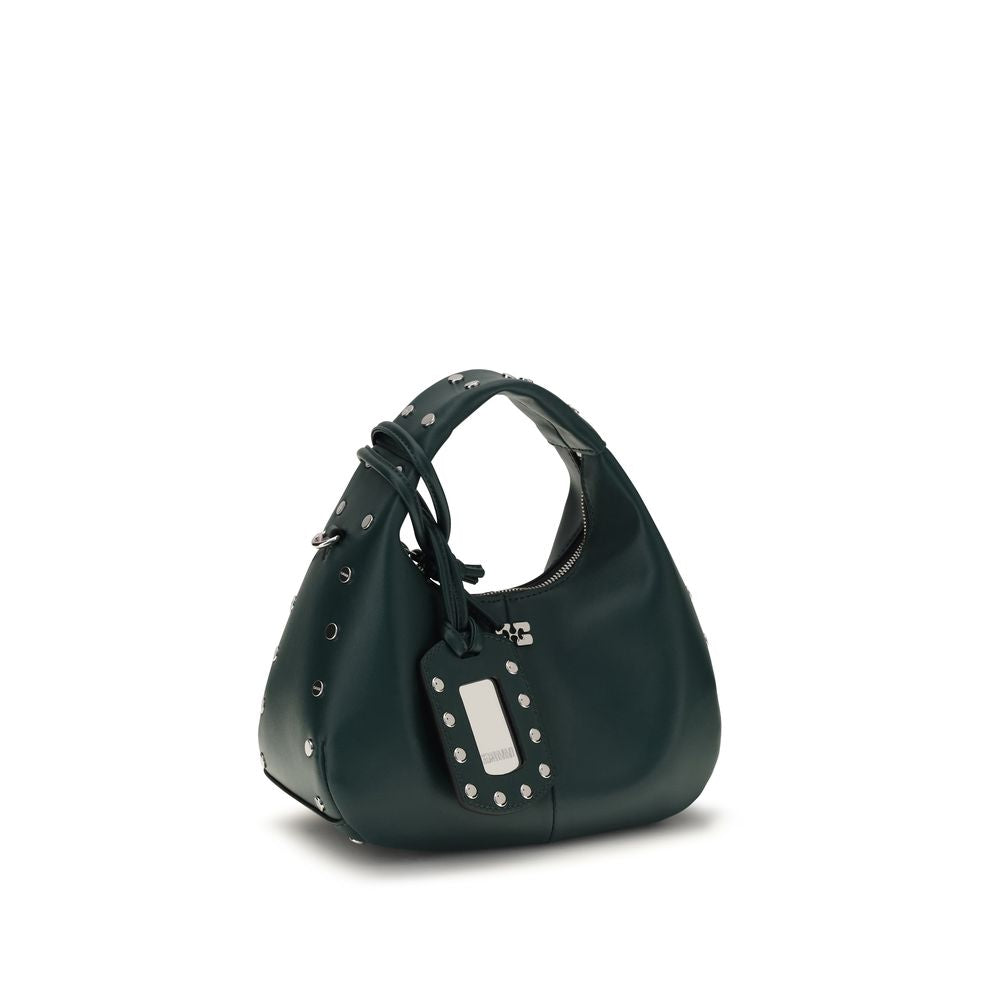 Ganni Bicolor Recycled Leather Shoulder Women's Bag