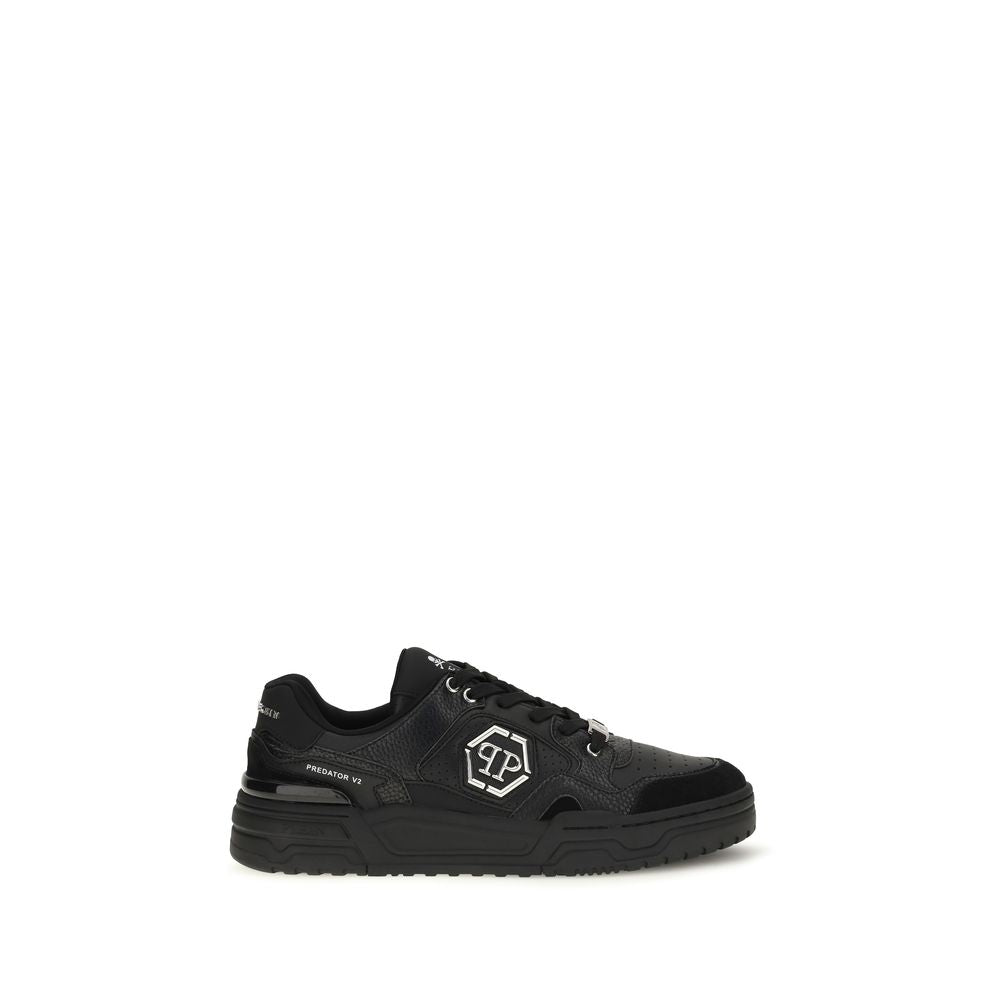 Philipp Plein Black Polyester Low Top Men's Sneakers