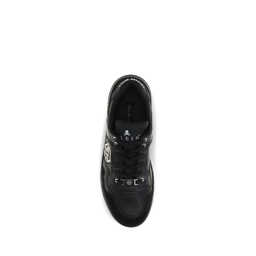 Philipp Plein Black Polyester Low Top Men's Sneakers
