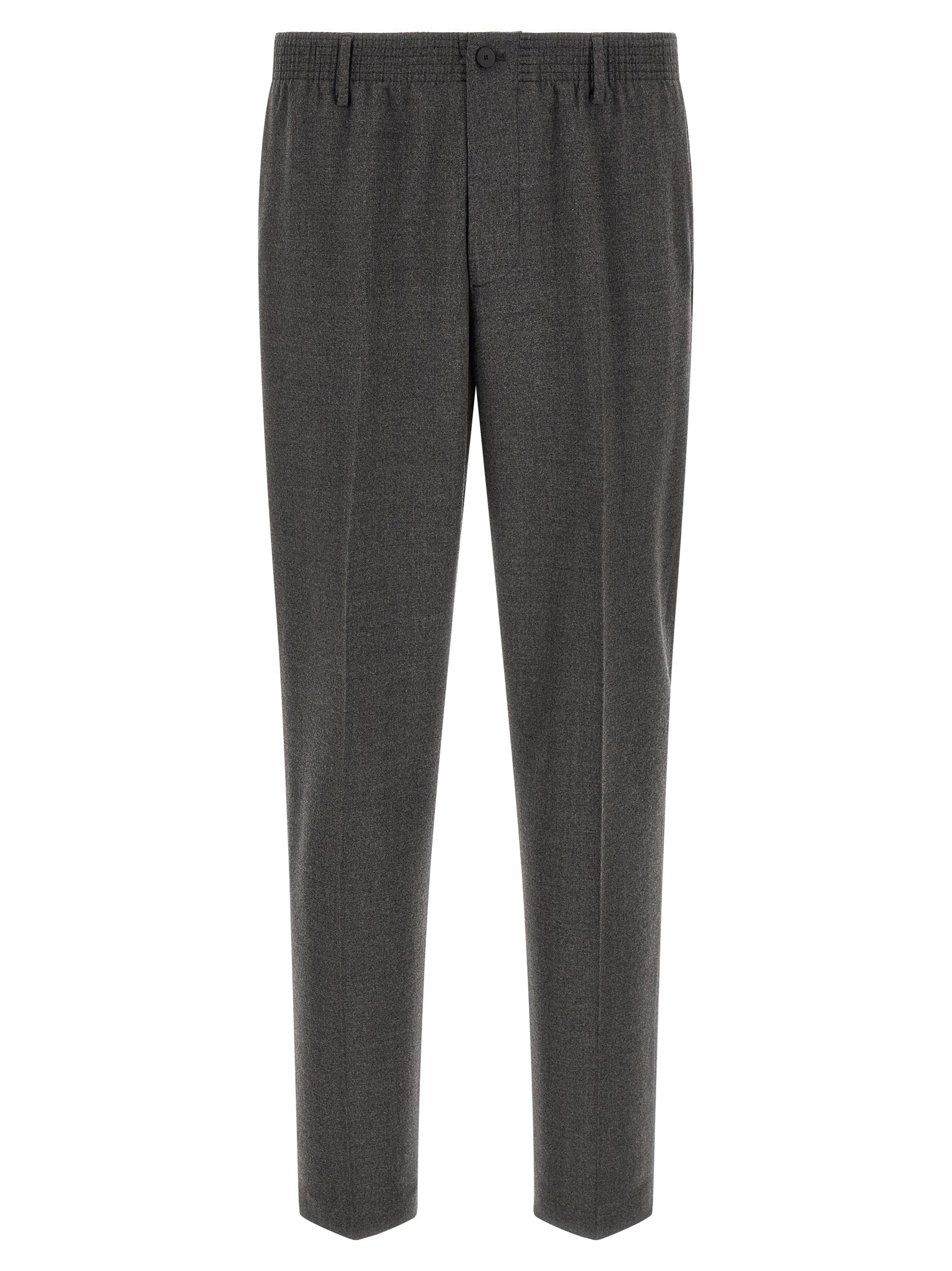 CELLAR DOOR Gray Virgin Wool Cropped Men's Pants