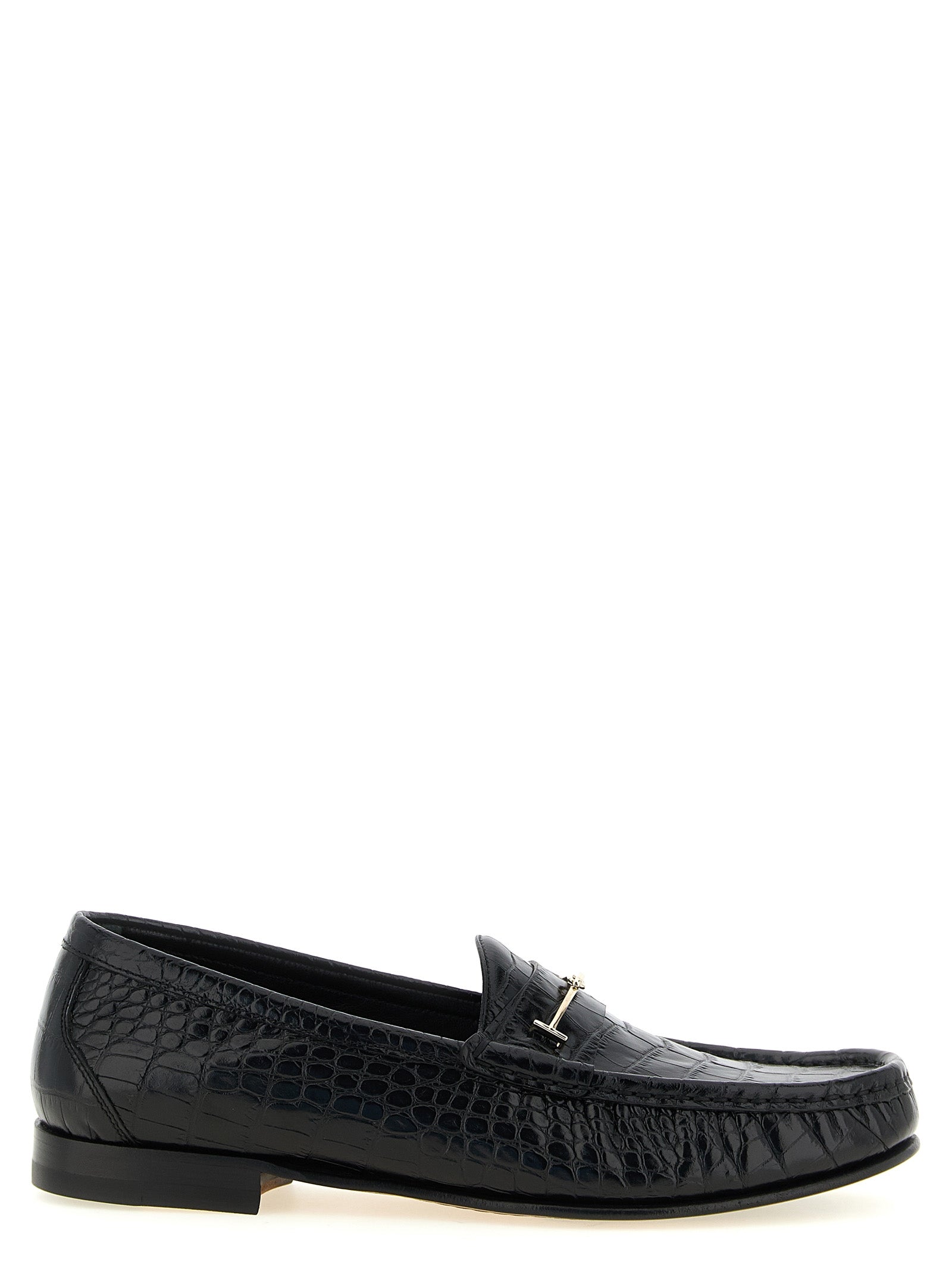 Tom Ford Black Calfskin Slip-On Men's Loafers