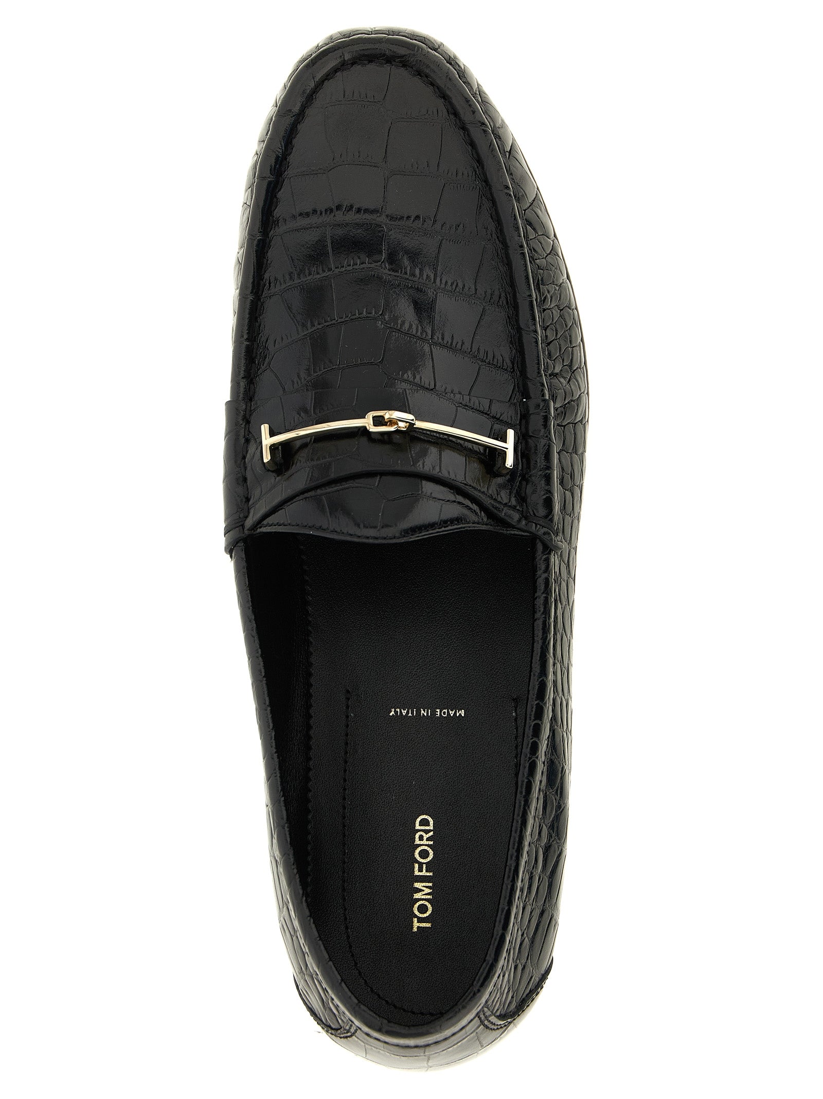 Tom Ford Black Calfskin Slip-On Men's Loafers