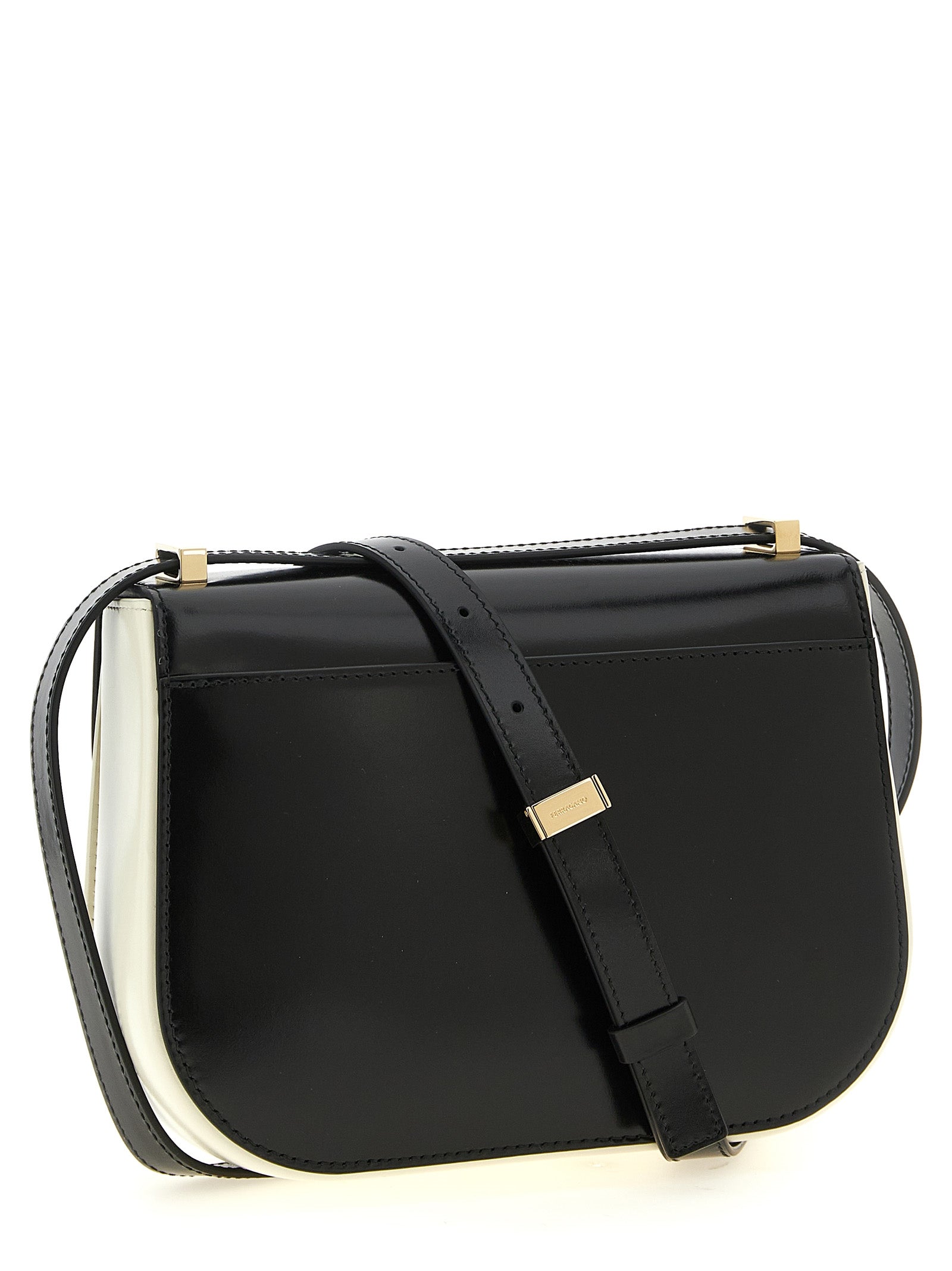 Ferragamo Bicolor Calfskin Crossbody Women's Bag