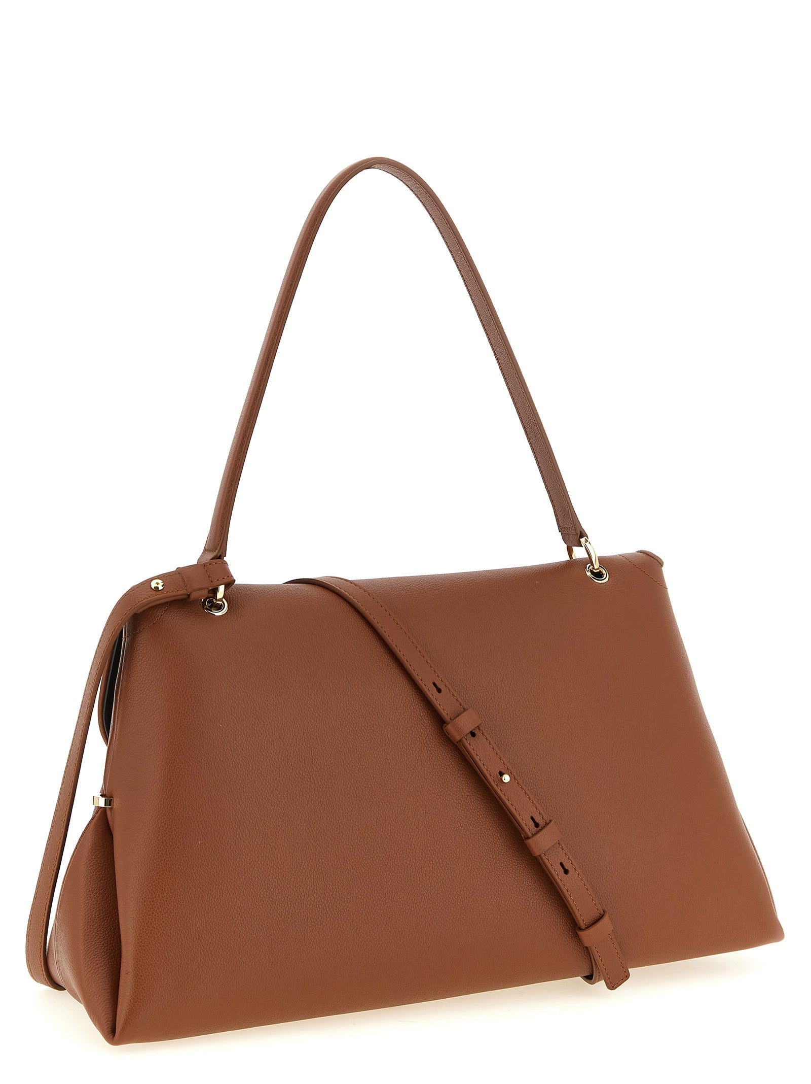 Ferragamo Brown Calfskin Shoulder Women's Bag