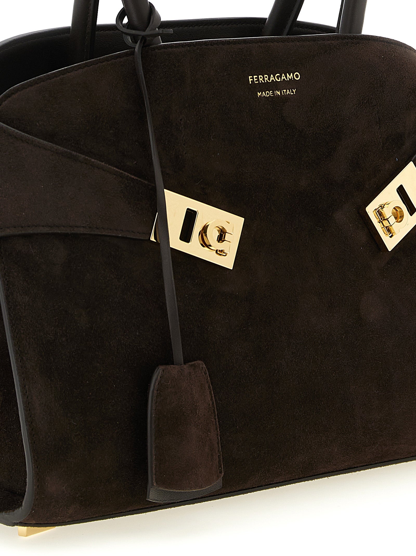 Ferragamo Brown Goatskin Women's Handbag