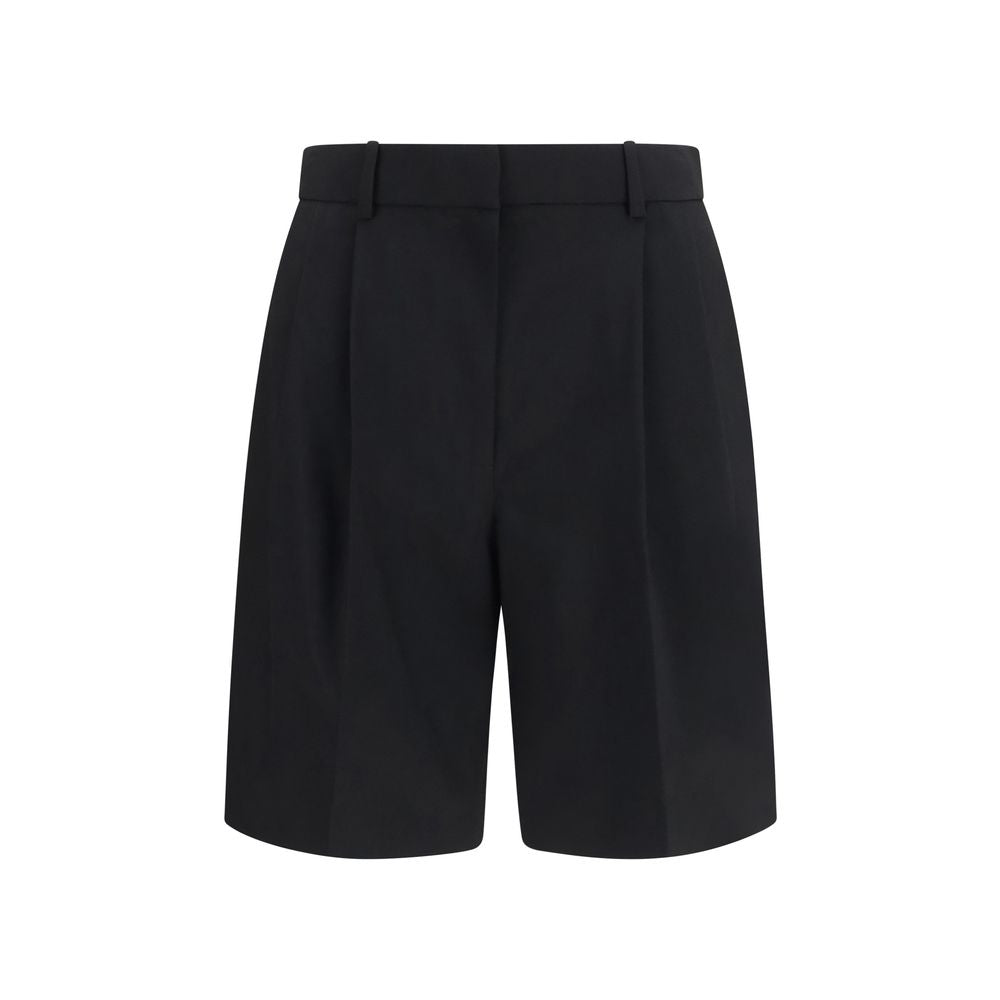 Khaite Black Wool Oves Aries Bermuda Women's Shorts