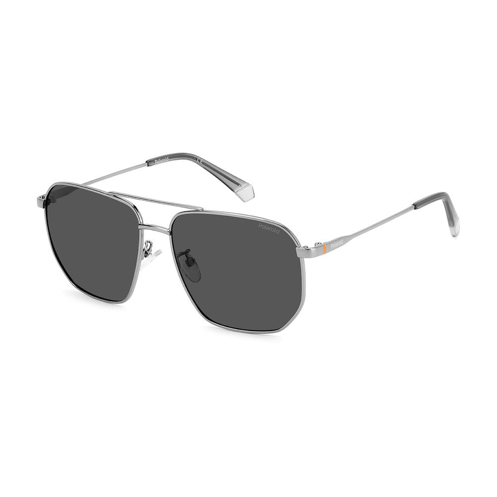 Polaroid Gray Metal Men's Sunglasses