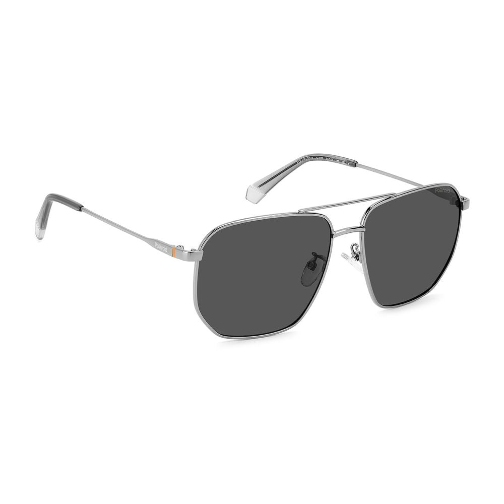 Polaroid Gray Metal Men's Sunglasses