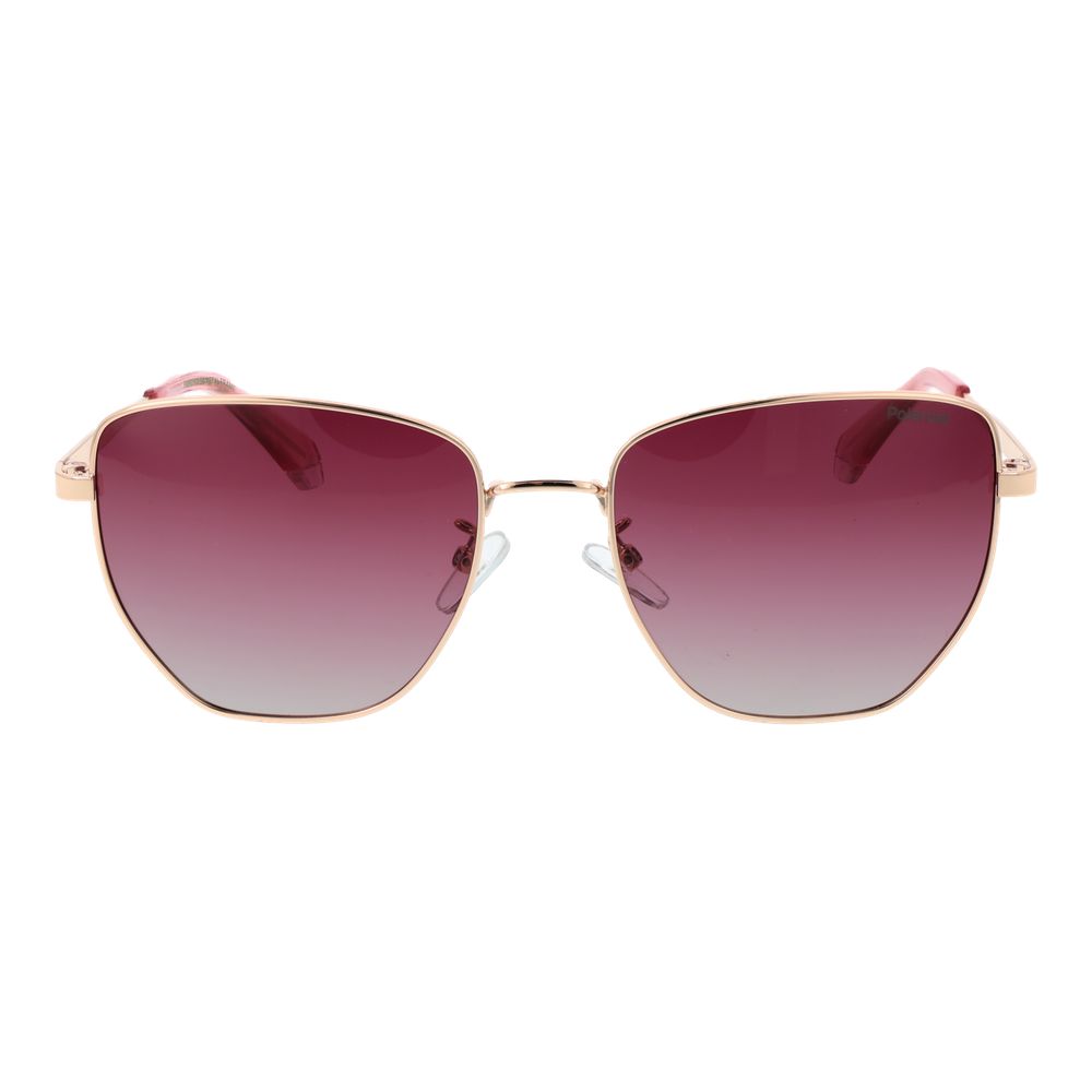 Polaroid Gold Metal Women's Sunglasses