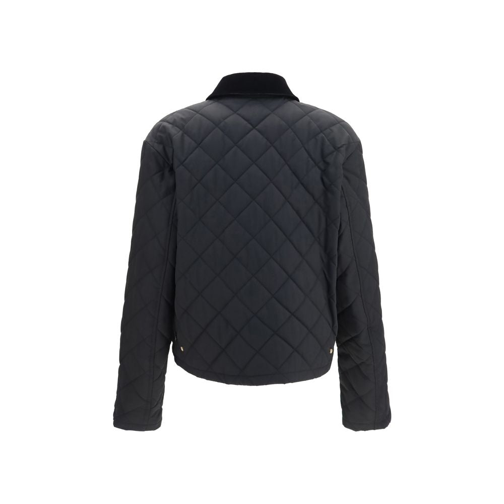 Ferragamo Black Cotton Full-Length Women's Jacket