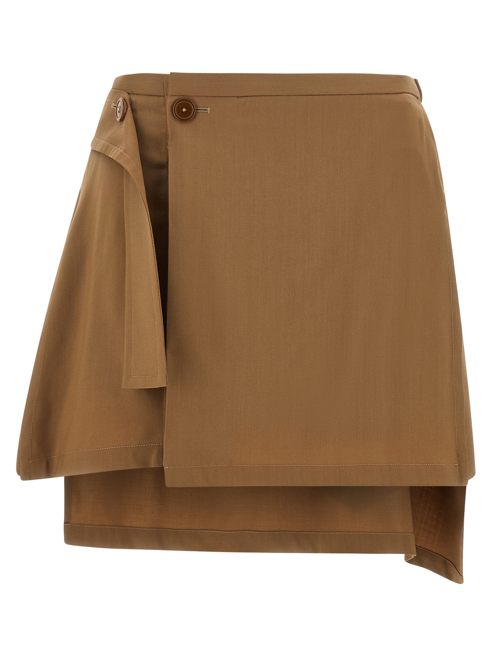 Vivienne Westwood Brown Virgin Wool Long Women's Skirt