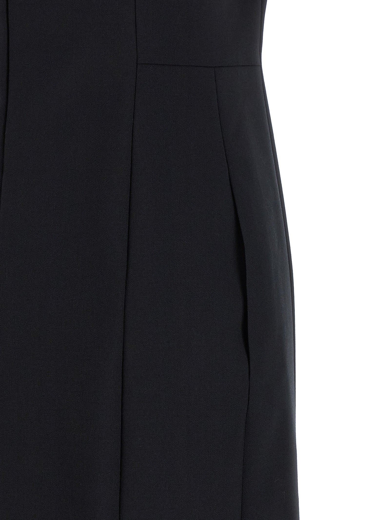 Thom Browne Blue Virgin Wool Midi Women's Dress