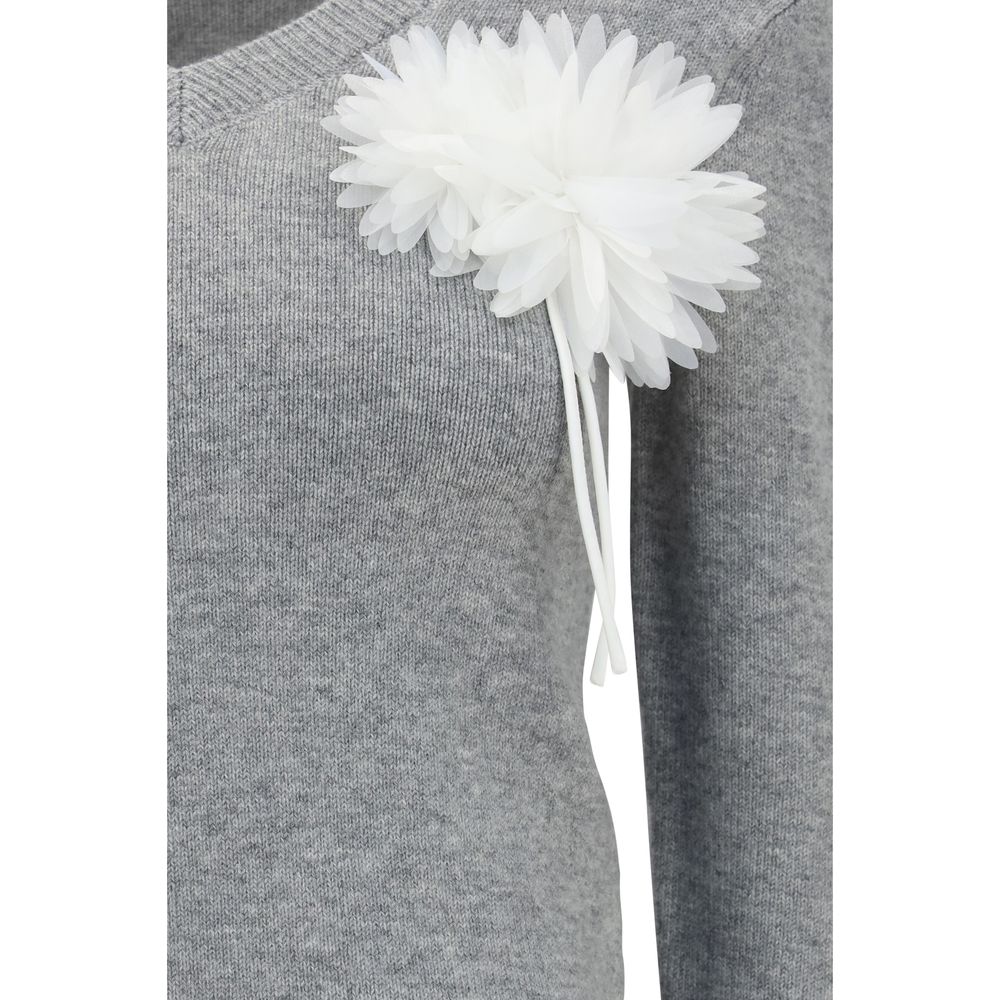 Self-Portrait Gray Cashmere Women's Sweater