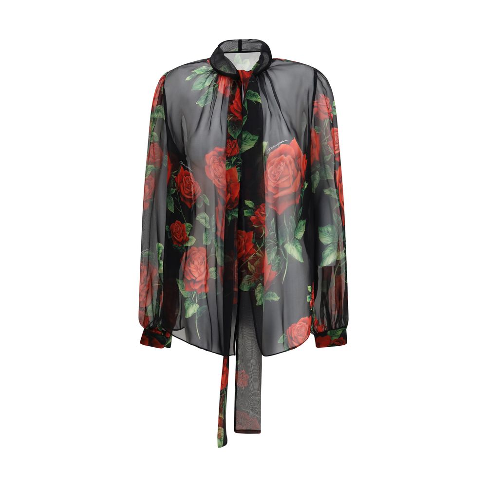 Dolce & Gabbana Black Silk Women's Blouse