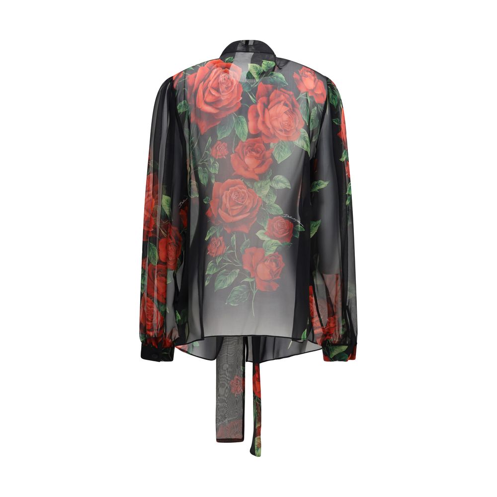 Dolce & Gabbana Black Silk Women's Blouse