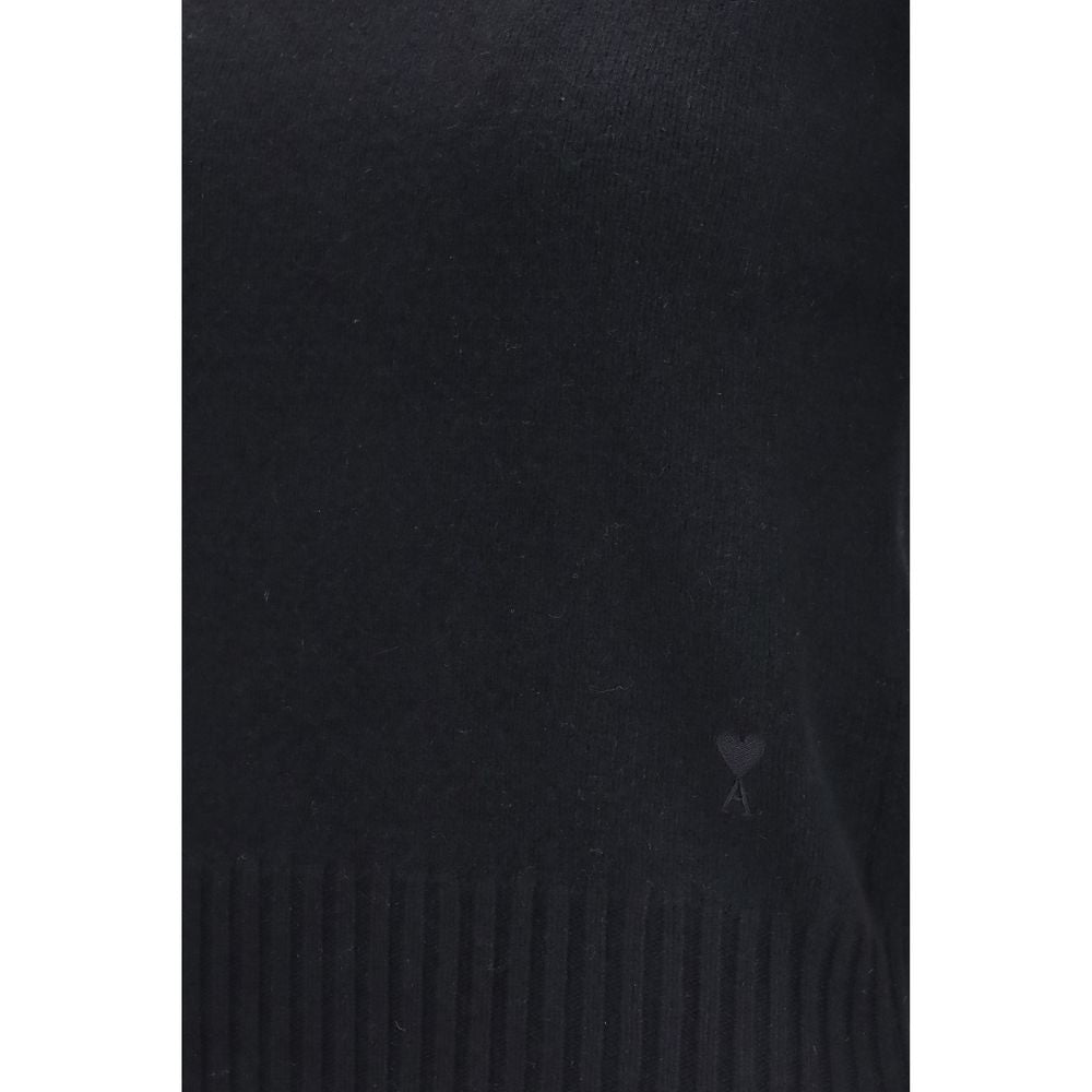 Ami Paris Black Cashmere Women's Turtleneck