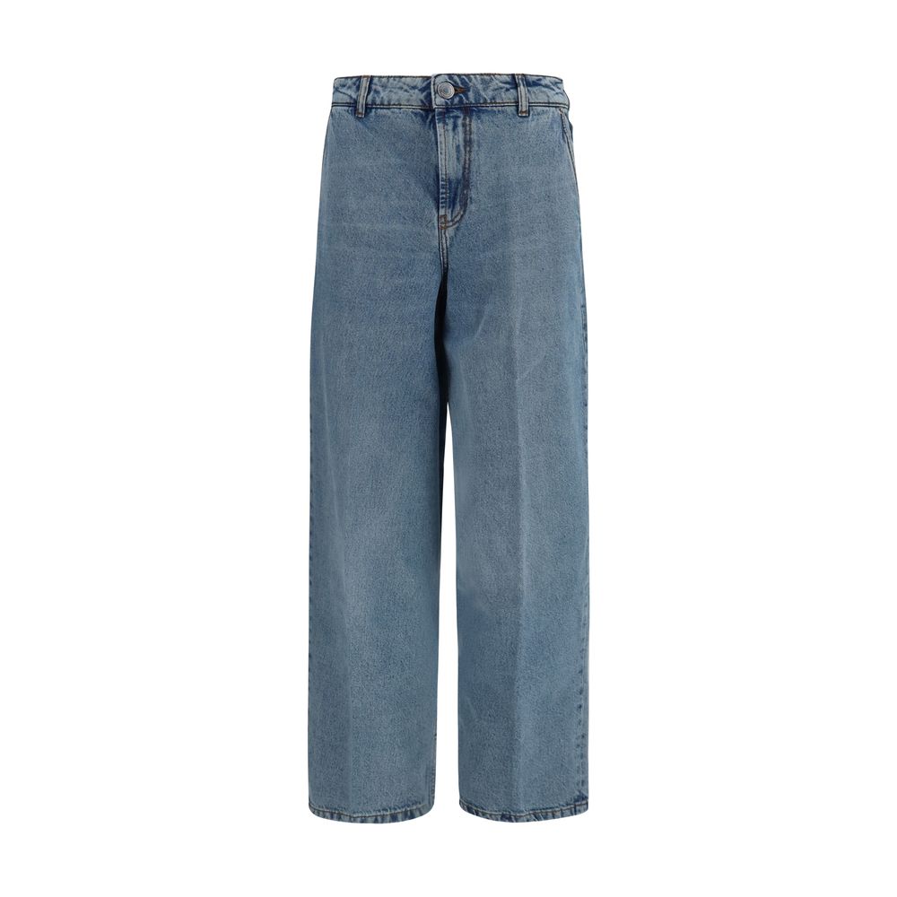 Ami Paris Blue Cotton Jeans Women's Denim