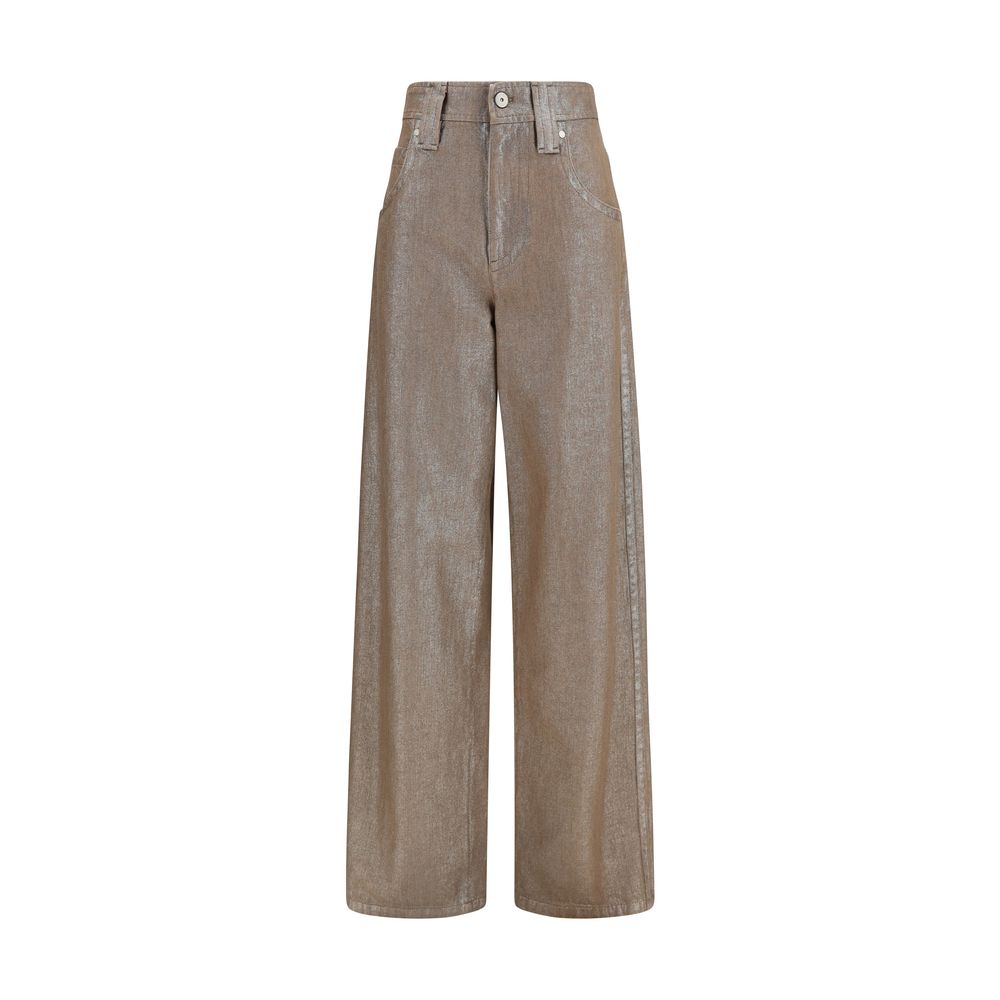 Brunello Cucinelli Beige Cotton Jeans Women's Denim