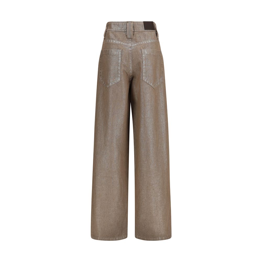 Brunello Cucinelli Beige Cotton Jeans Women's Denim